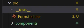 Creating Test Folder for Component