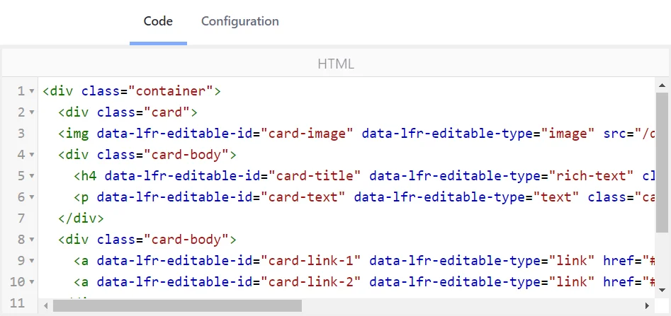 Configurable components of Fragment