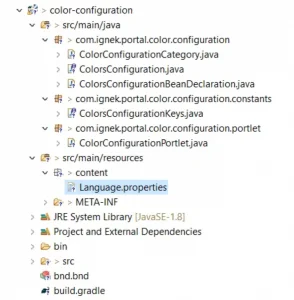 Module project creation with specified classes