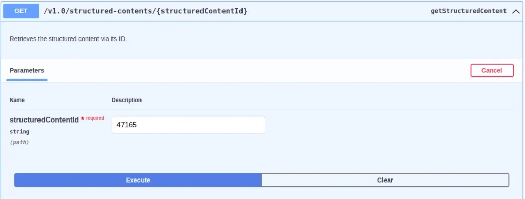 Structured content API with primary key in Liferay Portal